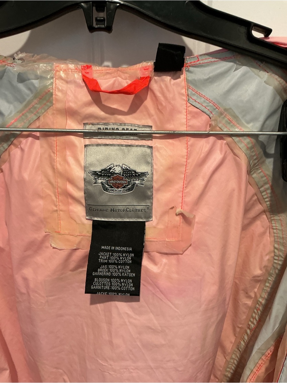 Harley-Davidson Bright Orange and Black Two-Piece Rain Suit - Picture 16 of 16